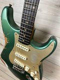 Fender Custom Shop Limited Edition Heavy Relic 59' Roasted Strat - Aged Sherwood Green Metallic