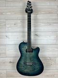 Godin 047963 A6 Ultra Acoustic Electric Guitar Denim Blue Flame