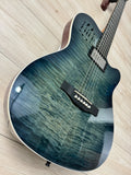 Godin 047963 A6 Ultra Acoustic Electric Guitar Denim Blue Flame