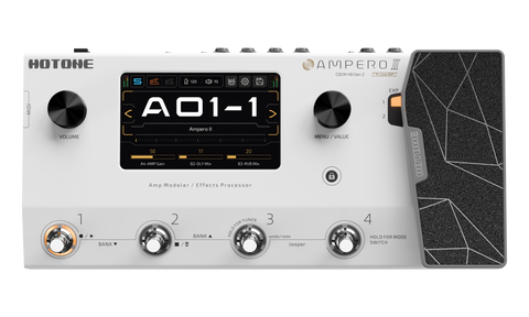 NEW! Hotone Ampero II Multi-Effects Pedal Dual Effect Chains with Expression Pedal