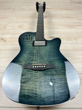 Godin 047963 A6 Ultra Acoustic Electric Guitar Denim Blue Flame