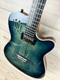 Godin 047963 A6 Ultra Acoustic Electric Guitar Denim Blue Flame