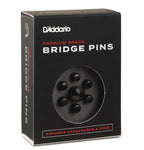 D'Addario Wood Bridge Pins (set of 6) - Ebony