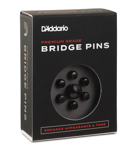 D'Addario Wood Bridge Pins (set of 6) - Ebony