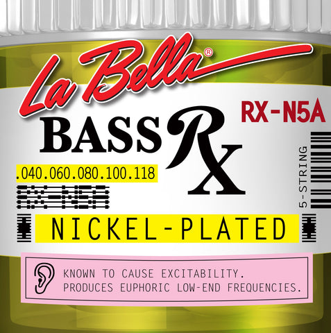 La Bella Rx Series Nickel Plated Bass Strings RX-N5B 5-String 40 - 118