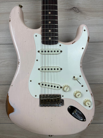 Fender Custom Shop Limited-edition 1959 Stratocaster Relic Electric Guitar - Super Faded Aged Shell Pink