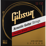 Gibson SAG-PB Phosphor Bronze Acoustic Guitar Strings, Ultra-Light 11-52