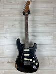 Fender Custom Shop Black Roasted Dual-Mag Strat Relic - Aged Black