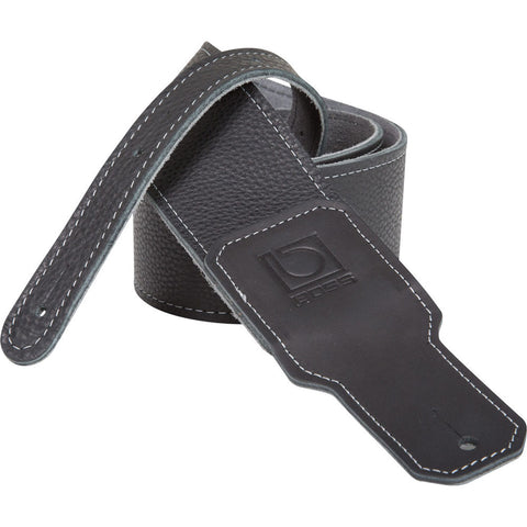 BOSS BSL-25-BLK Leather Instrument Strap - 2.5" Width, Black - CBN Music Warehouse