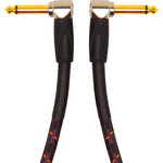 Roland 1ft Instrument Cable, Angled/Angled 1/4" jack, Gold series (RIC-G1AA) - CBN Music Warehouse