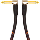 Roland 1ft Instrument Cable, Angled/Angled 1/4" jack, Gold series (RIC-G1AA) - CBN Music Warehouse