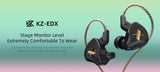 KZ EDX HiFi in Ear Earphone Monitor Bass Earbuds Sport Headset (Without mic, Black)