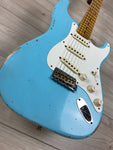 Fender Custom Shop Limited-edition 1957 Stratocaster Relic Finish Faded Aged Daphne Blue