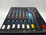 MJ Audio 8 Channel Compact Mixer w/ Effects, USB, and MP3 Player - CBN Music Warehouse