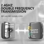 Swiff M3 Wireless Lavalier Microphone System Transmitter Podcasting Microphone