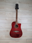 Eko NXT Dreadnought Cutaway Acoustic Electric Guitar - Wine Red