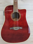 Eko NXT Dreadnought Cutaway Acoustic Electric Guitar - Wine Red