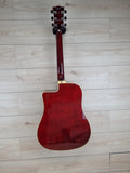 Eko NXT Dreadnought Cutaway Acoustic Electric Guitar - Wine Red