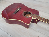 Eko NXT Dreadnought Cutaway Acoustic Electric Guitar - Wine Red