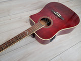 Eko NXT Dreadnought Cutaway Acoustic Electric Guitar - Wine Red