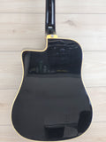 Eko NXT Series Dreadnought Cutaway Acoustic Electric Guitar - Black