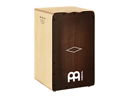 Meinl AESLEYB Cajon Artisan Soleà Line, Ebony Burst Frontplate - CBN Music Warehouse