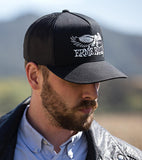 Ernie Ball Black & White Trucker Cap w/ Ernie Ball Eagle - Black - CBN Music Warehouse