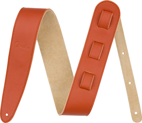 Fender Limited Leather Strap, Tangerine