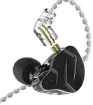 KZ ZSN PRO X Dual Driver 1BA+1DD Hybrid Metal In-Ear Monitor Earbuds - No Mic Black