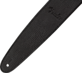 Fender Limited Leather Guitar Strap, Lizard (Black)