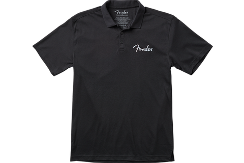 Fender Spaghetti Logo Polo - Black - CBN Music Warehouse