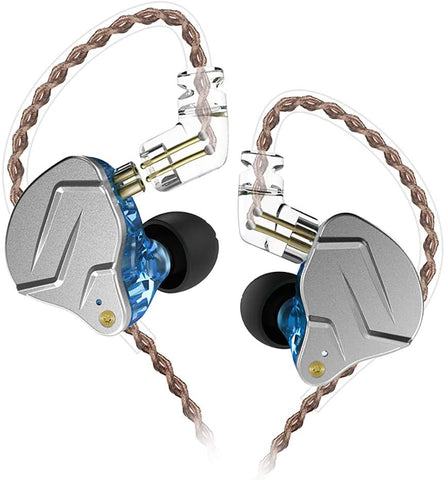 KZ ZSN Pro 1BA+1DD Hybrid in Ear Earphones Monitor Running Sports Headphones HiFi Bass Metal Wired Earbuds (No Mic, Blue)