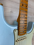 Fender Custom Shop 62 Journeyman Limited Edition Stratocaster Relic Aged Sonic Blue with Gold Hardware