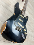 Fender Custom Shop Black Roasted Dual-Mag Strat Relic - Aged Black