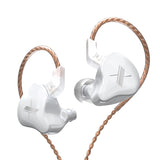 KZ EDX HiFi in Ear Earphone Monitor Bass Earbuds Headset (Without mic, White)