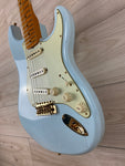 Fender Custom Shop 62 Journeyman Limited Edition Stratocaster Relic Aged Sonic Blue with Gold Hardware