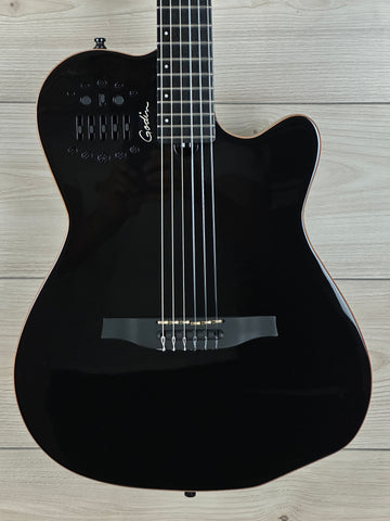 Godin 032181 ACS Slim Nylon Acoustic Electric Guitar - Black HG