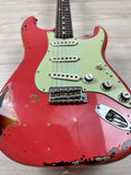 Fender Michael Landau Signature 1963 Stratocaster Fiesta Red over 3-Color Sunburst