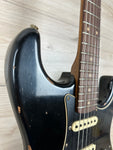 Fender Custom Shop Black Roasted Dual-Mag Strat Relic - Aged Black