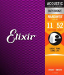 Elixir Strings Nanoweb 80/20 Acoustic Guitar Strings .011-.052 - CBN Music Warehouse