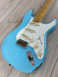 Fender Custom Shop Limited-edition 1957 Stratocaster Relic Finish Faded Aged Daphne Blue