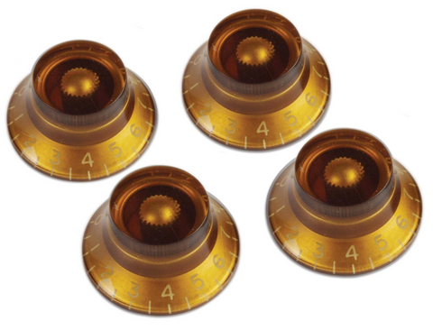 Gibson Accessories Top Hat Knobs 4-pack - Vintage Amber - CBN Music Warehouse