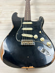 Fender Custom Shop Black Roasted Dual-Mag Strat Relic - Aged Black