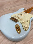 Fender Custom Shop 62 Journeyman Limited Edition Stratocaster Relic Aged Sonic Blue with Gold Hardware