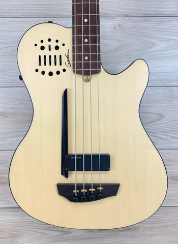 Godin A4 Ultra Bass 3-Voice Semi-Acoustic Bass - Natural SG