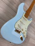 Fender Custom Shop 62 Journeyman Limited Edition Stratocaster Relic Aged Sonic Blue with Gold Hardware