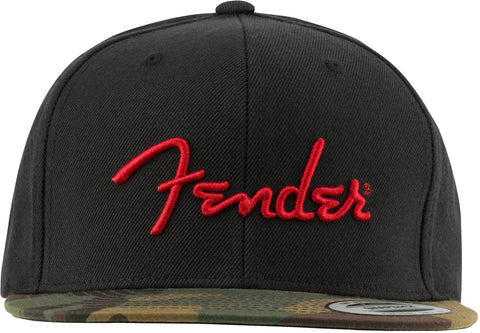 Fender Camo / Black Flatbill Hat