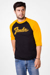 Fender Black & Yellow Raglan Shirt