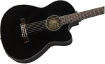 Fender CN-140SCE BLK Classical Acoustic Electric Guitar - CBN Music Warehouse