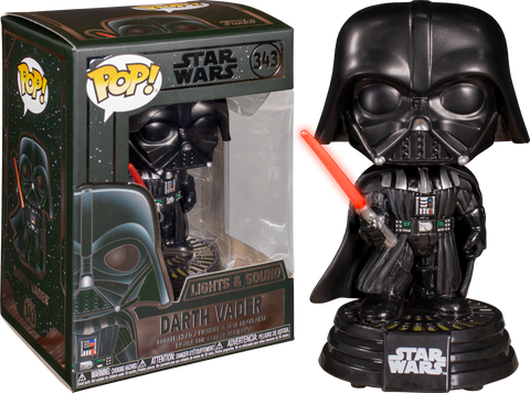 Funko Pop! #343 Star Wars Light & Sound Darth Vader Bubble-Head